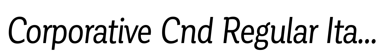 Corporative Cnd Regular Italic